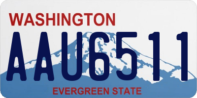 WA license plate AAU6511