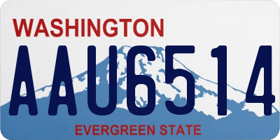 WA license plate AAU6514