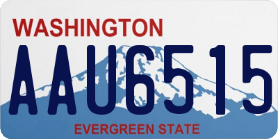 WA license plate AAU6515
