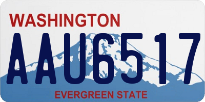 WA license plate AAU6517