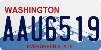 WA license plate AAU6519