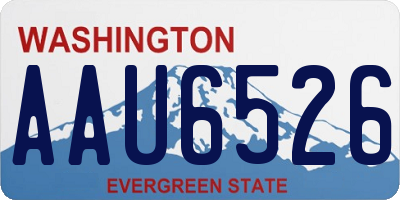 WA license plate AAU6526