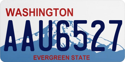 WA license plate AAU6527