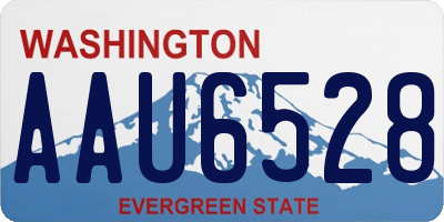 WA license plate AAU6528