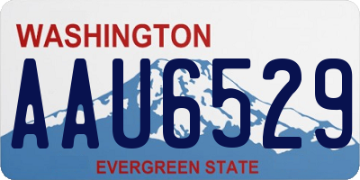 WA license plate AAU6529