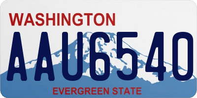 WA license plate AAU6540