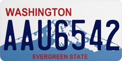 WA license plate AAU6542