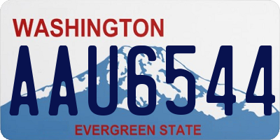 WA license plate AAU6544