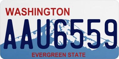 WA license plate AAU6559