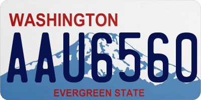 WA license plate AAU6560