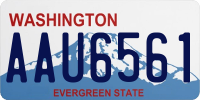 WA license plate AAU6561