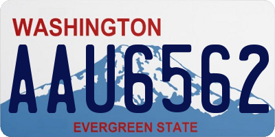 WA license plate AAU6562