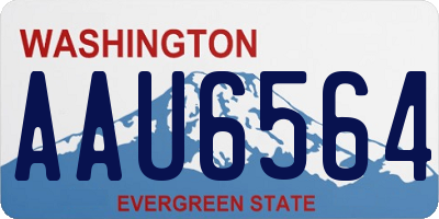 WA license plate AAU6564