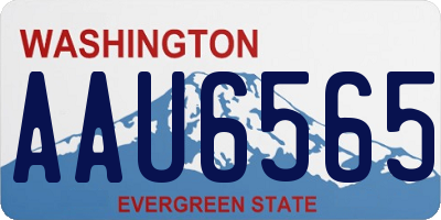 WA license plate AAU6565