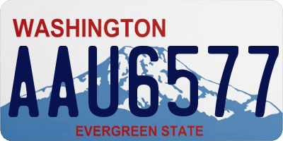 WA license plate AAU6577