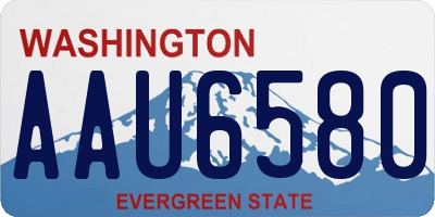 WA license plate AAU6580