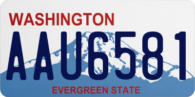 WA license plate AAU6581