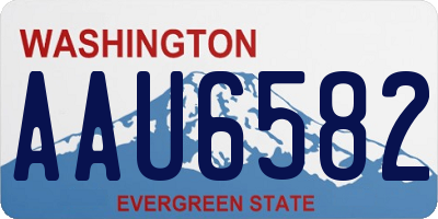 WA license plate AAU6582