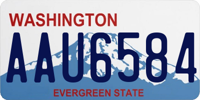 WA license plate AAU6584