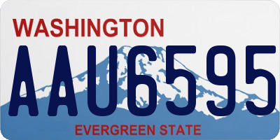 WA license plate AAU6595