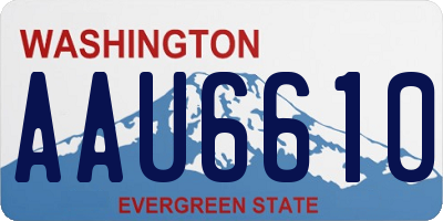 WA license plate AAU6610