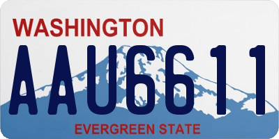 WA license plate AAU6611