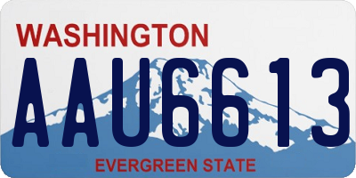 WA license plate AAU6613