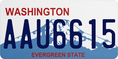 WA license plate AAU6615