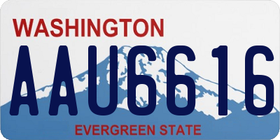 WA license plate AAU6616