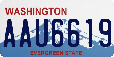 WA license plate AAU6619
