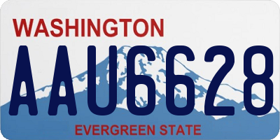WA license plate AAU6628