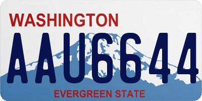 WA license plate AAU6644