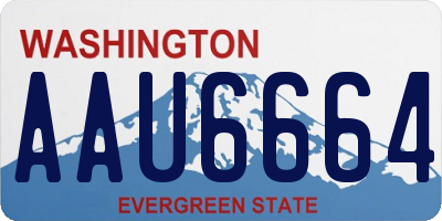 WA license plate AAU6664