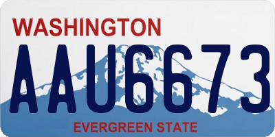 WA license plate AAU6673
