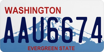 WA license plate AAU6674