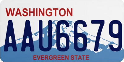 WA license plate AAU6679