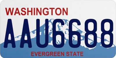 WA license plate AAU6688