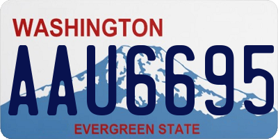 WA license plate AAU6695