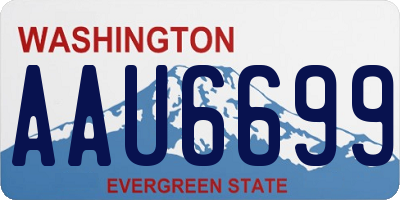WA license plate AAU6699