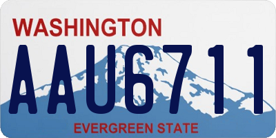 WA license plate AAU6711