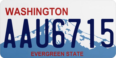 WA license plate AAU6715