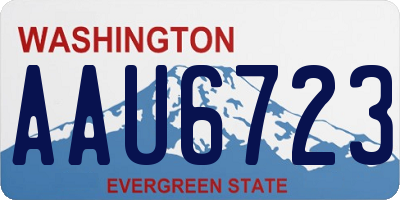 WA license plate AAU6723