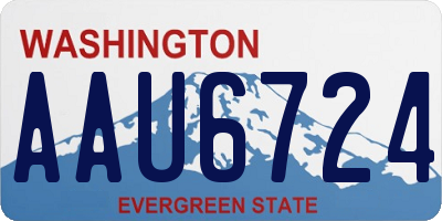 WA license plate AAU6724