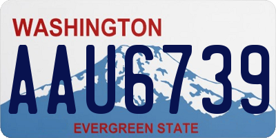 WA license plate AAU6739