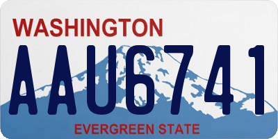 WA license plate AAU6741