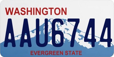 WA license plate AAU6744