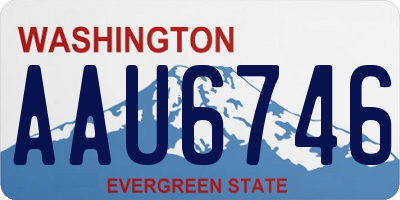 WA license plate AAU6746