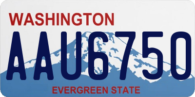 WA license plate AAU6750