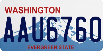 WA license plate AAU6760
