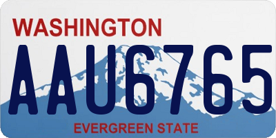 WA license plate AAU6765